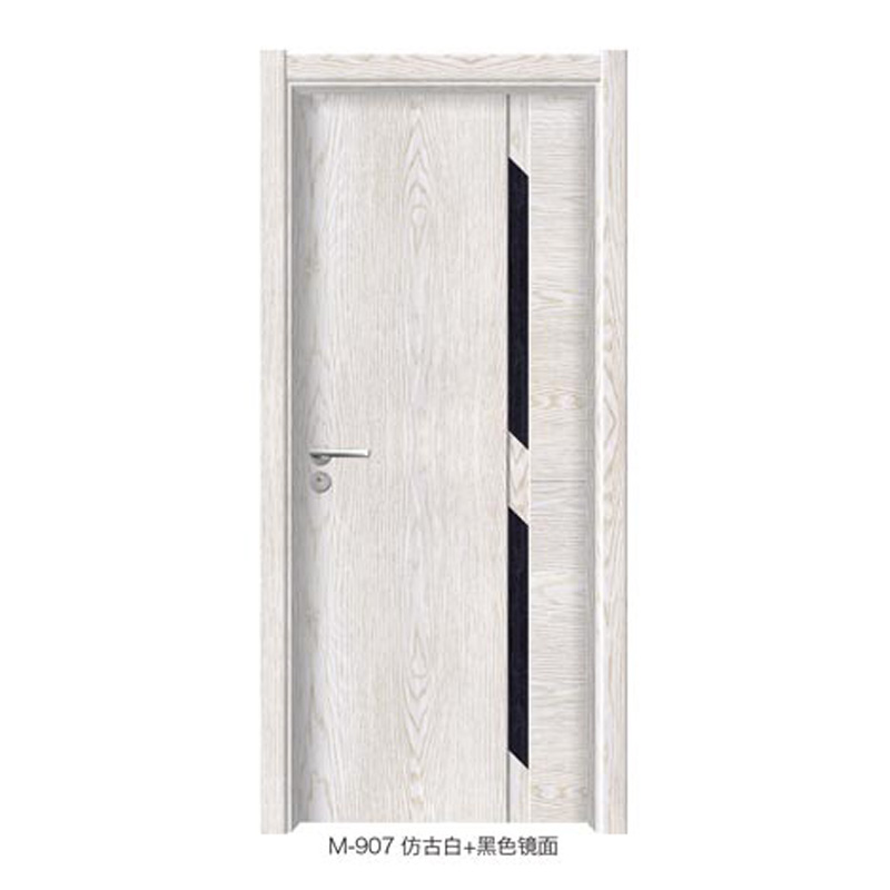 门业图片-拼装系列M-907 仿古白+黑色镜面拼装系列图片